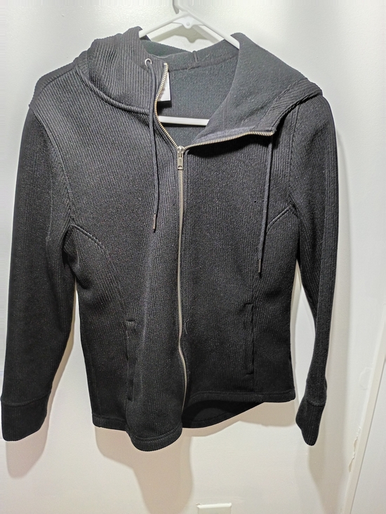Time and Tru Jackets & Blazers - Black Full-Zip Hooded Jacket